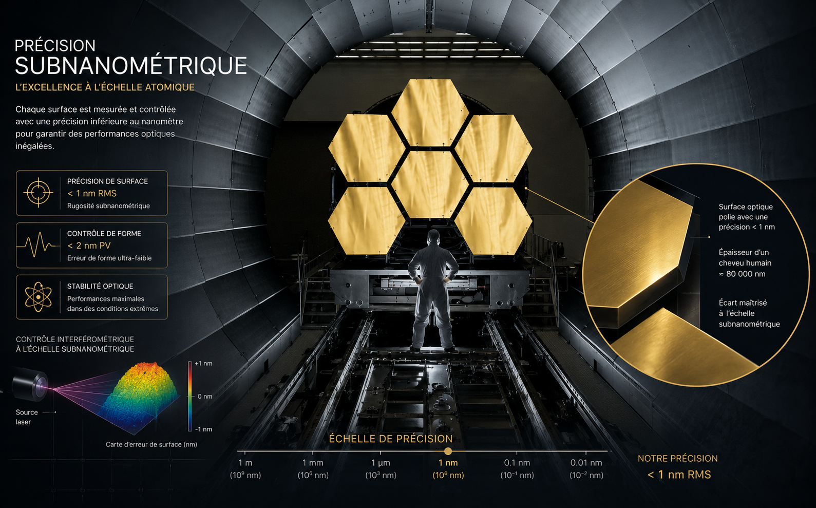 Ébauches de segments de miroir de télescope géant